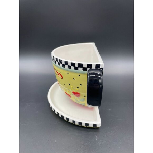 Vintage Mary Engelbreit Wall Pocket Vase Planter Basket Cup of Kindness - Picture 3 of 9